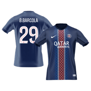 B.BARCOLA #29 PSG Soccer Jersey Home 2025/26 Shirt