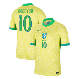 RODRYGO #10 Brazil Soccer Jersey Home Custom Shirt