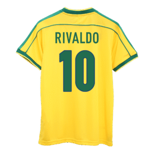 RIVALDO #10 Brazil Retro Jersey Home Soccer Shirt 1998 -World Cup