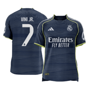 Real Madrid VINI JR. #7 Away Custom Player Version Soccer Jersey 2025/26
