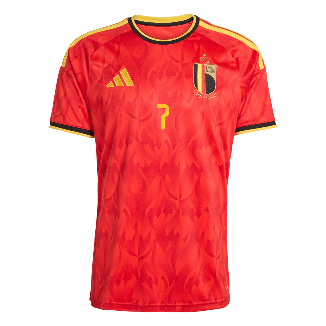 DE BRUYNE #7 Belgium Soccer Jersey Home Custom Shirt World Cup 2026 - Image 2