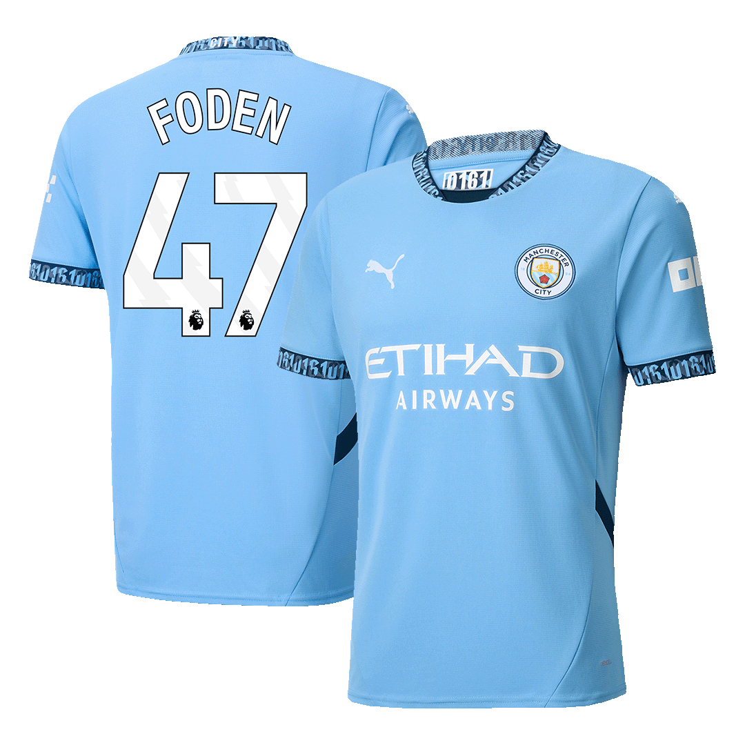 FODEN #47 Manchester City Soccer Jersey Home Shirt
