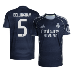 BELLINGHAM #5 Real Madrid Soccer Jersey Away Custom Shirt 2025/26