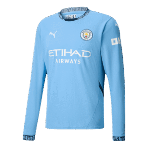 Manchester City Long Sleeve Jersey Home Football Shirt
