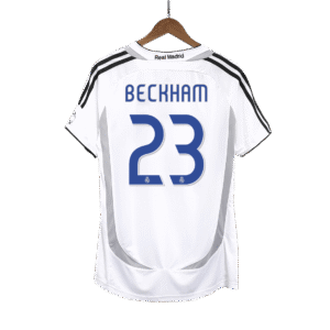 BECKHAM #23 Real Madrid Retro Jersey Home Soccer Shirt 2006/07
