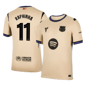 RAPHINHA #11 Barcelona Soccer Jersey Away Custom Shirt 2025/26 - UCL