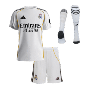 Kids Real Madrid Custom Home Full Soccer Kits2025/26