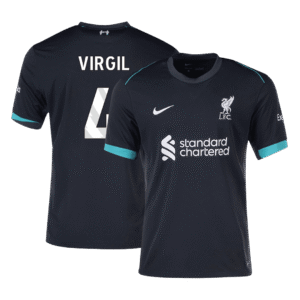 VIRGIL #4 Liverpool Soccer Jersey Away Custom Shirt