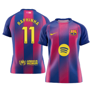 RAPHINHA #11 Barcelona Soccer Jersey Home Custom Shirt 2025/26