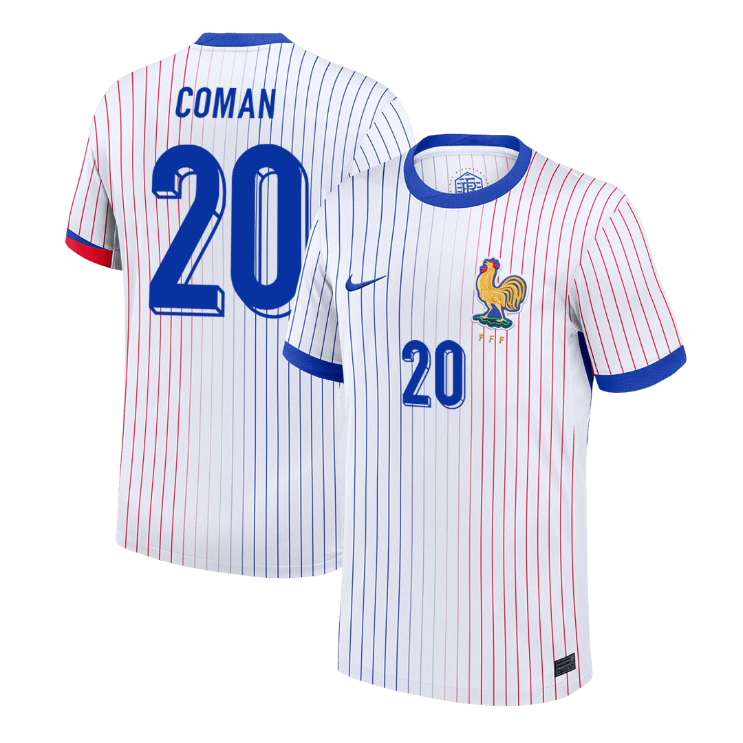 COMAN #20 France Soccer Jersey Away Custom Shirt