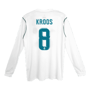KROOS #8 Real Madrid Retro Jersey Home Long Sleeve Soccer Shirt 2017/18