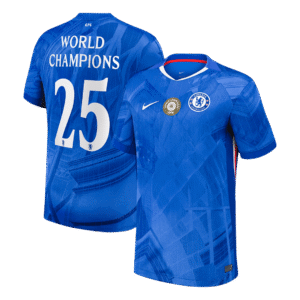 Chelsea Jersey Custom WORLD CHAMPIONS #25 Soccer Jersey Home 2025/26 With Chest Badge