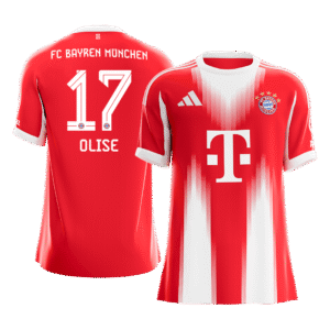 OLISE #17 Bayern Munich Soccer Jersey Home 2025/26 Custom Shirt
