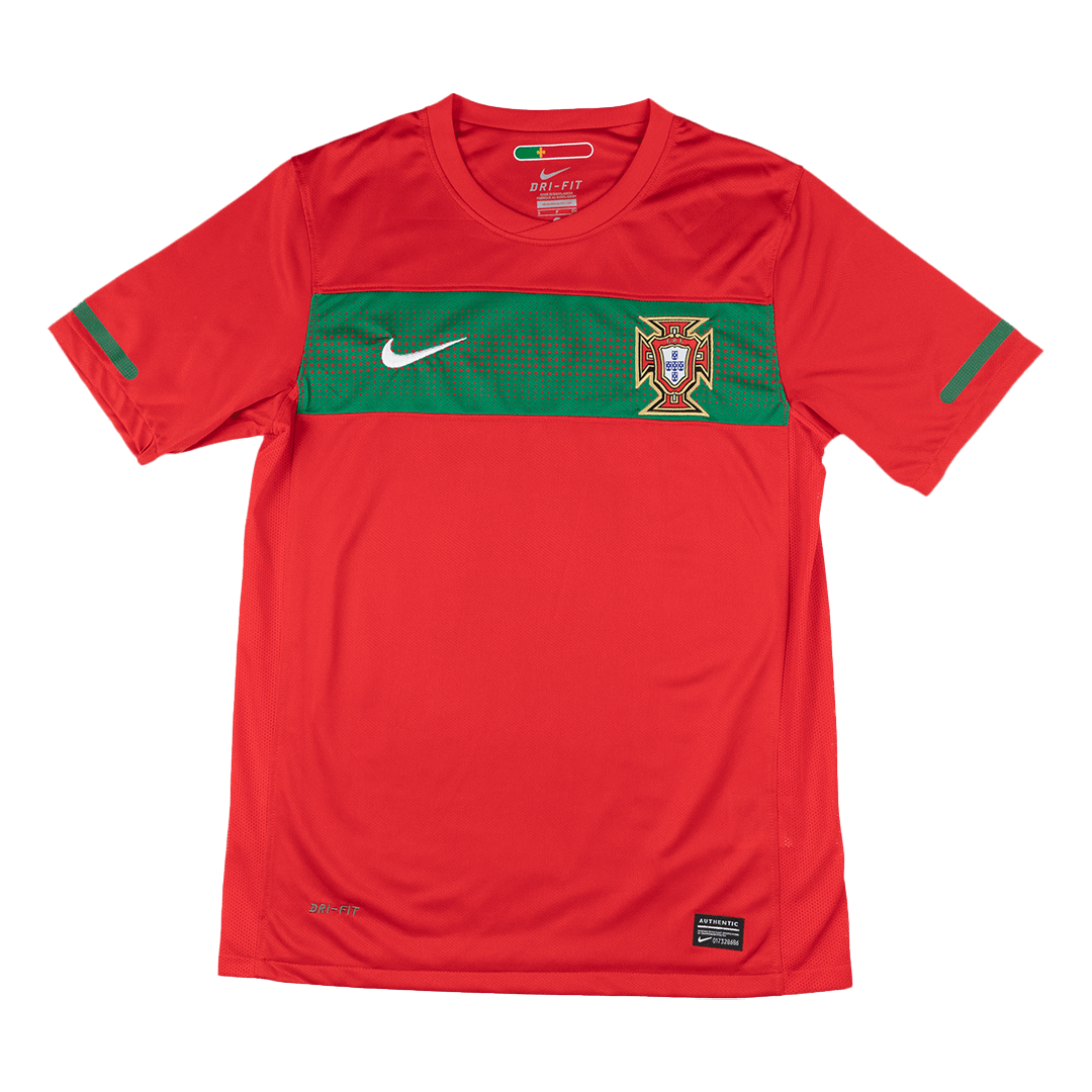 Portugal Retro Jersey Home Long Sleeve Soccer Shirt 2010