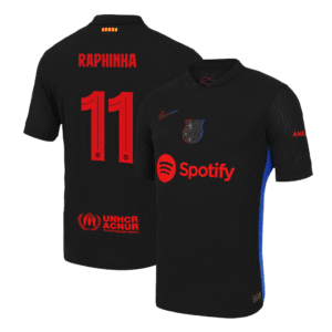 Barcelona RAPHINHA #11 Away Custom Player Version Soccer Jersey - UCL