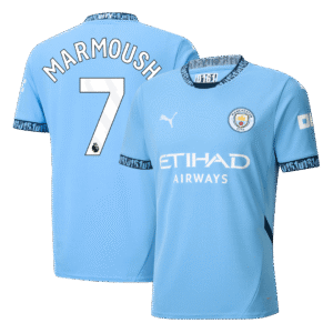 Manchester City Jersey Custom MARMOUSH #7 Soccer Jersey Home