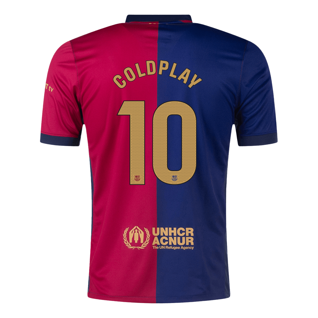 Barcelona Jersey Custom COLDPLAY #10 Soccer Jersey Home - Image 3