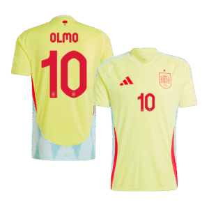 OLMO #10 Spain Soccer Jersey Away Custom Shirt