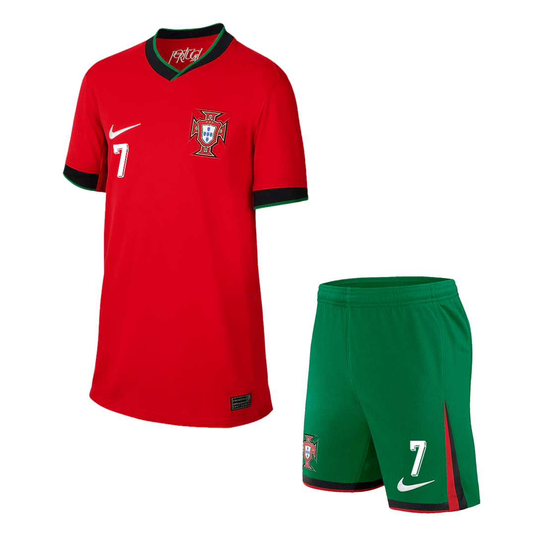Kids Portugal RONALDO #7 Custom Home Soccer Kits