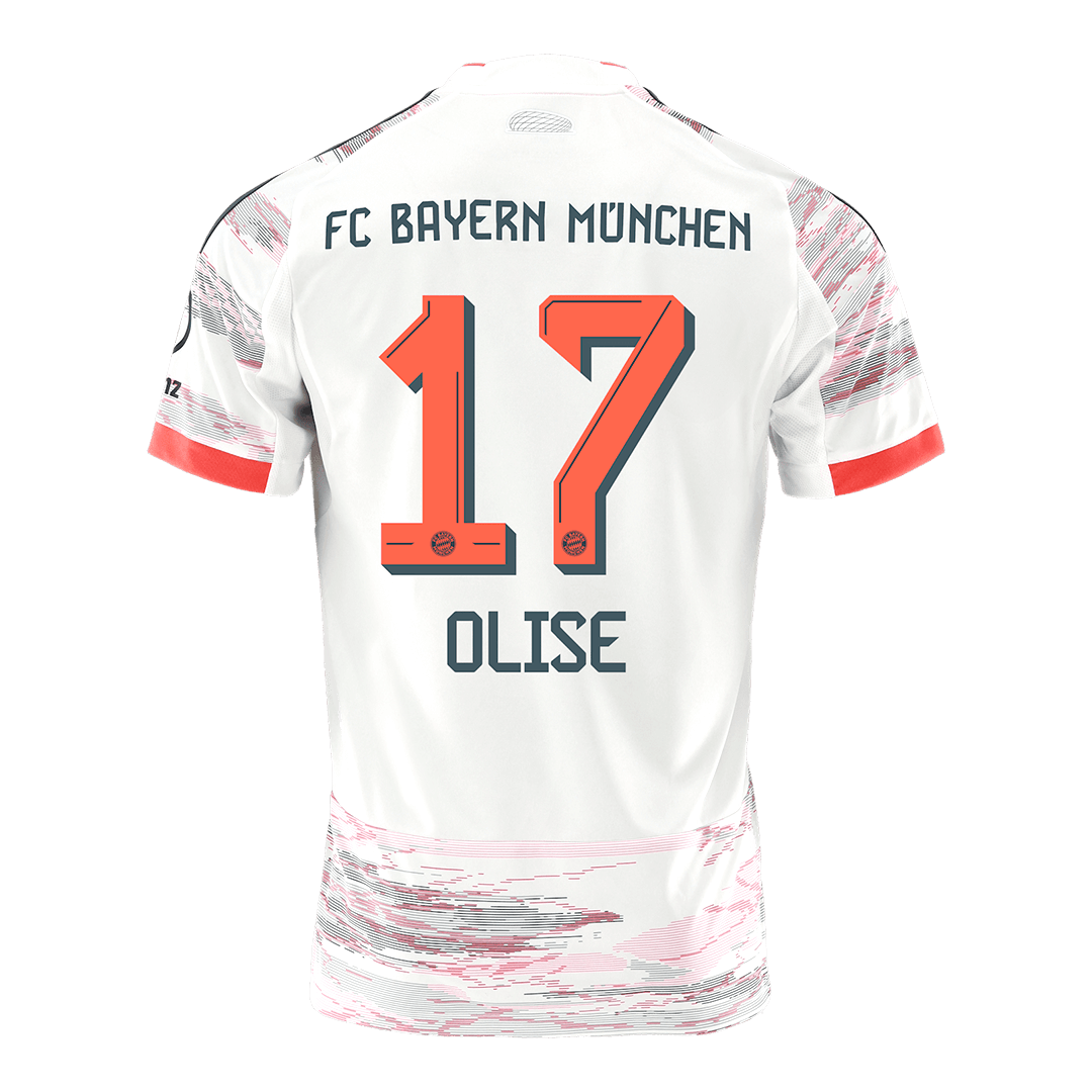 Bayern Munich OLISE #17 Soccer Jersey Away 2025/26 Custom Shirt - Image 2