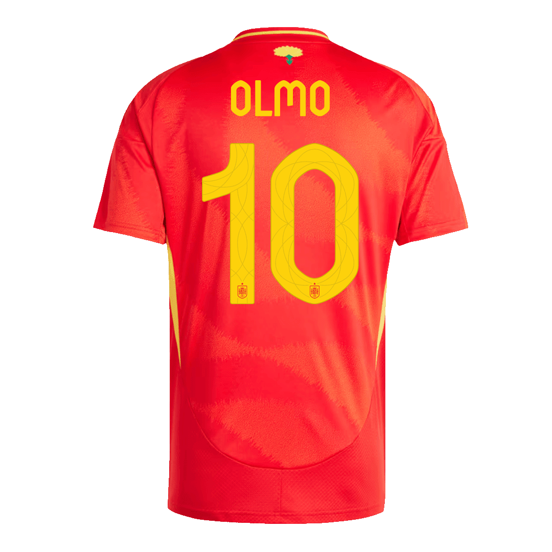 Spain Jersey Custom OLMO #10 Soccer Jersey Home - Image 3