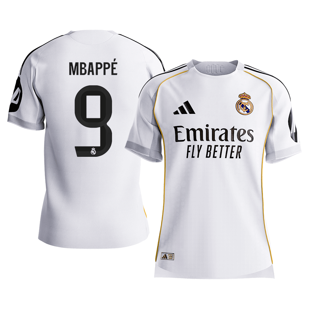 Real Madrid MBAPPÉ #9 Home Custom Player Version Soccer Jersey 2025/26