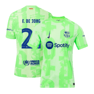 Barcelona F.DE JONG #21 Third Away Custom Player Version Soccer Jersey - UCL