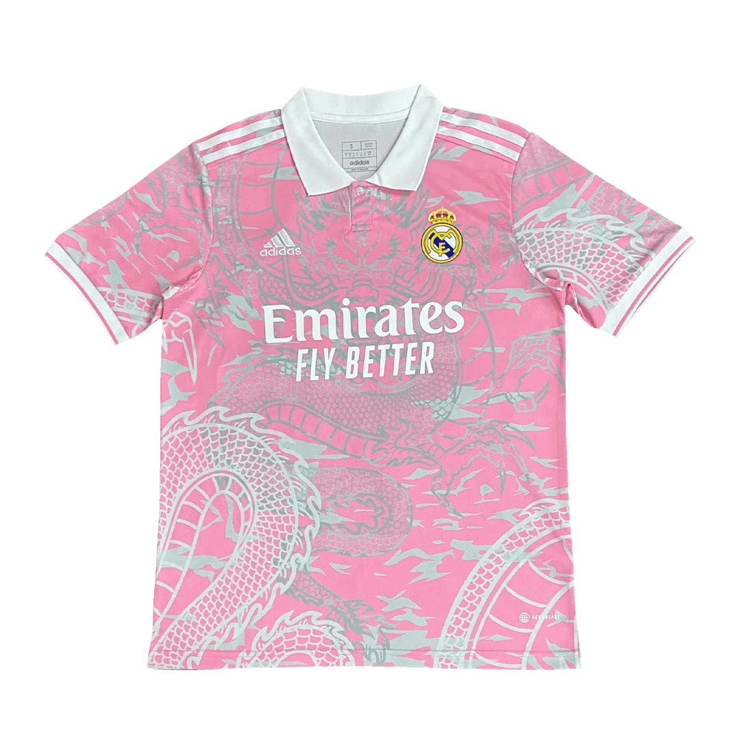 Real Madrid X Chinese Dragon Soccer Jersey 2023/24 Pink