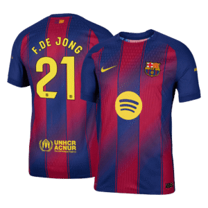 Barcelona F.DE JONG #21 Home Custom Player Version Soccer Jersey 2025/26
