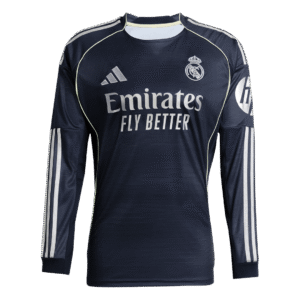 Real Madrid Long Sleeve Jersey Away Football Shirt 2025/26