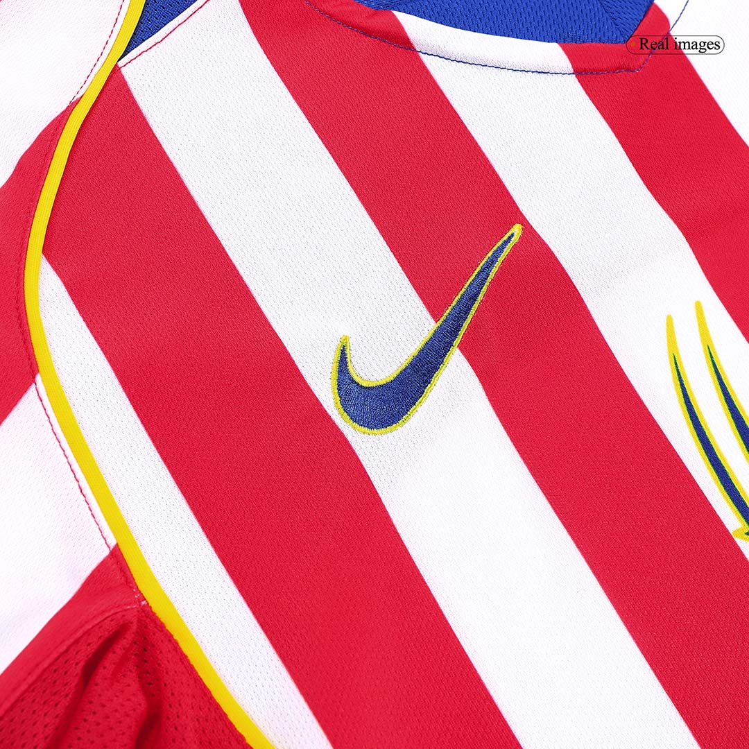 Atletico Madrid Retro Jersey Home Soccer Shirt 2004/05 - Image 6