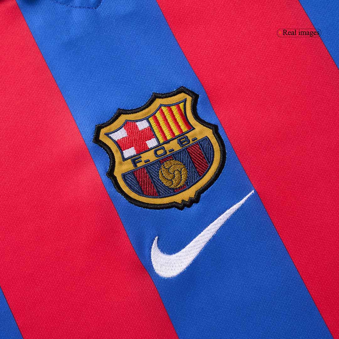 XAVI #6 Barcelona Retro Jersey Home Soccer Shirt 2001/02 - Image 7