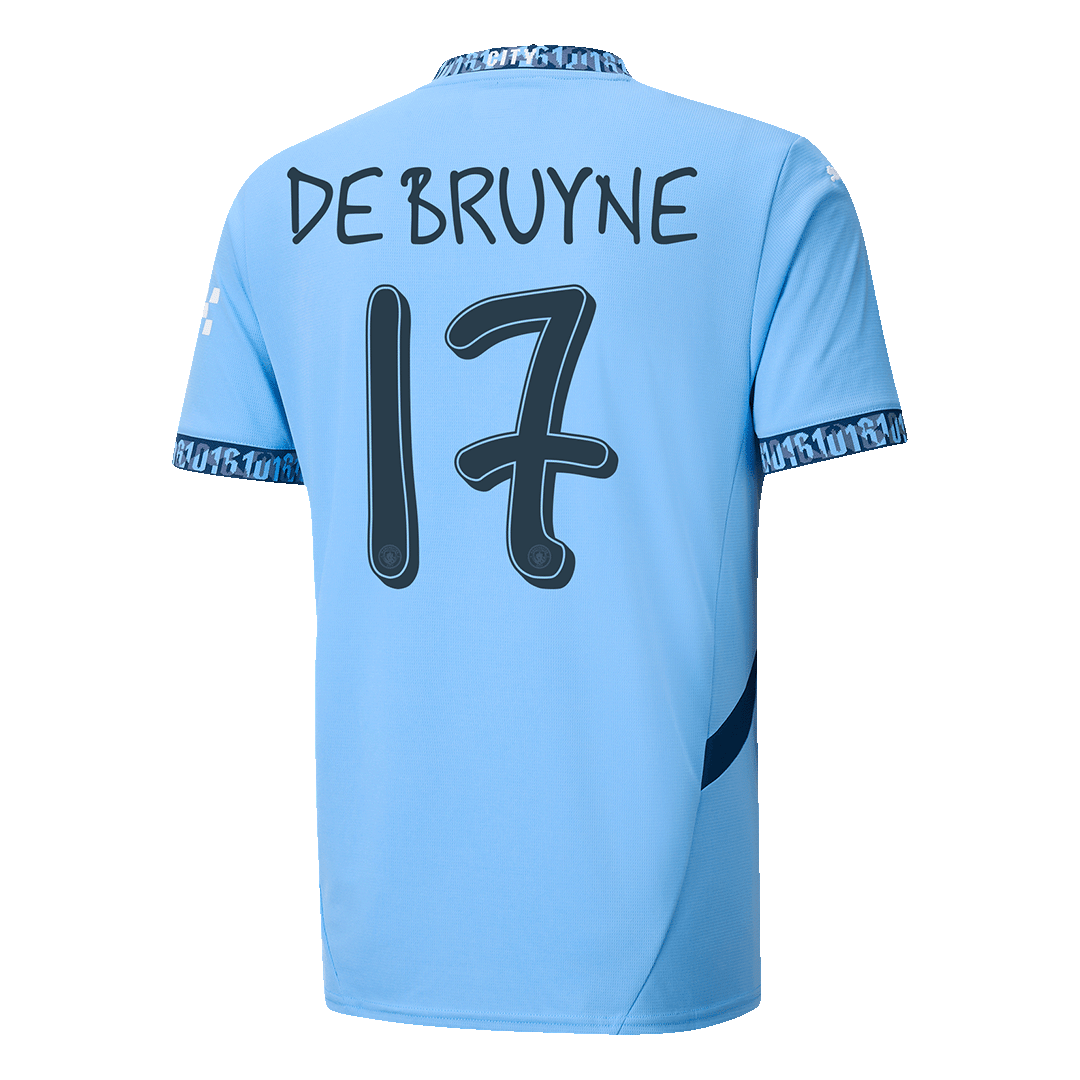DE BRUYNE #17 Manchester City Soccer Jersey Home Custom Shirt-UCL - Image 3