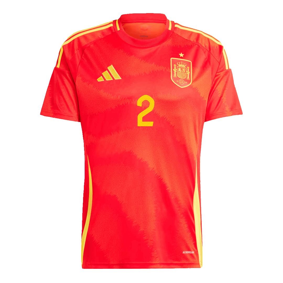 Spain Jersey Custom CARVAJAL #2 Soccer Jersey Home - Image 2