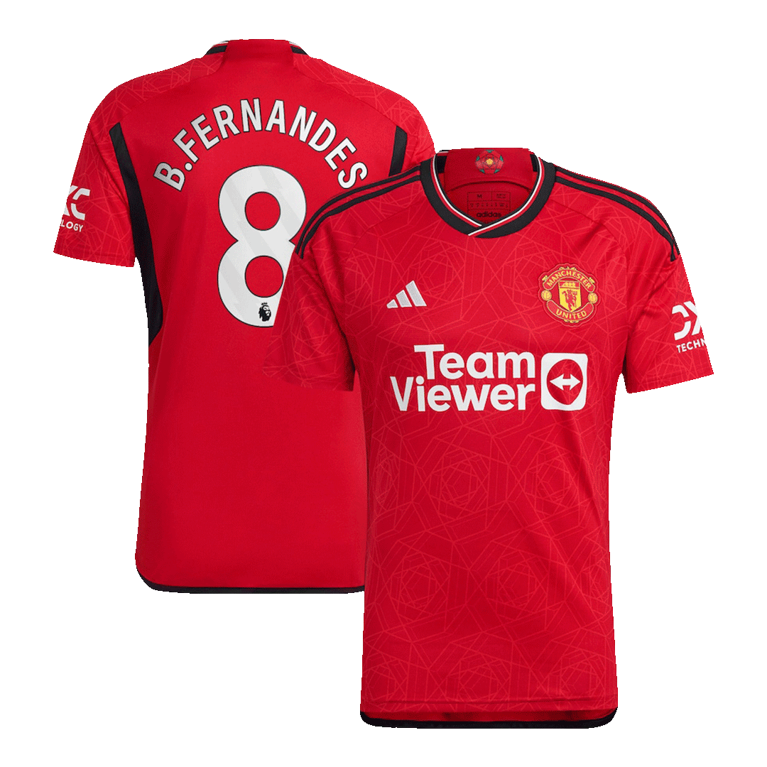 Manchester United Jersey Custom B.FERNANDES #8 Soccer Jersey Home 2023/24