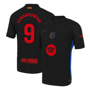 Barcelona LEWANDOWSKI #9 Away Custom Player Version Soccer Jersey - Spotify Logo Without Text