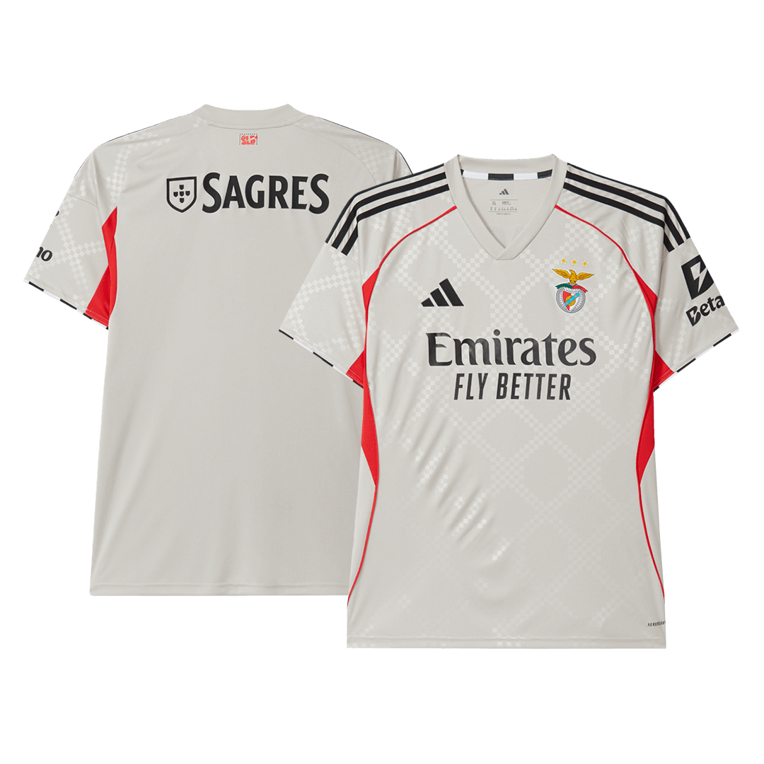 Benfica Soccer Jersey Away Custom Shirt 2025/26 - Image 3