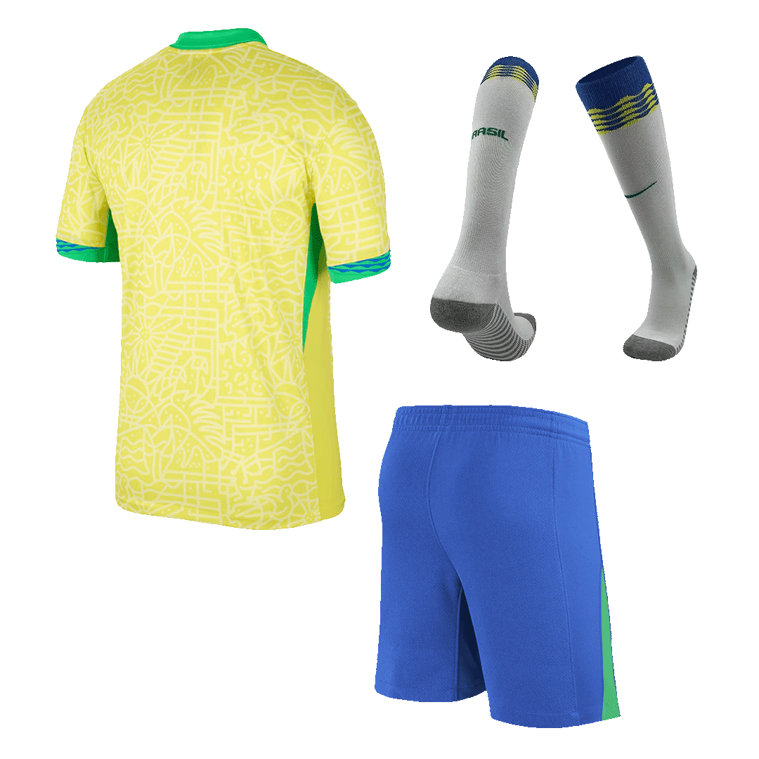 Brazil Home Custom Full Soccer Kit - Image 2