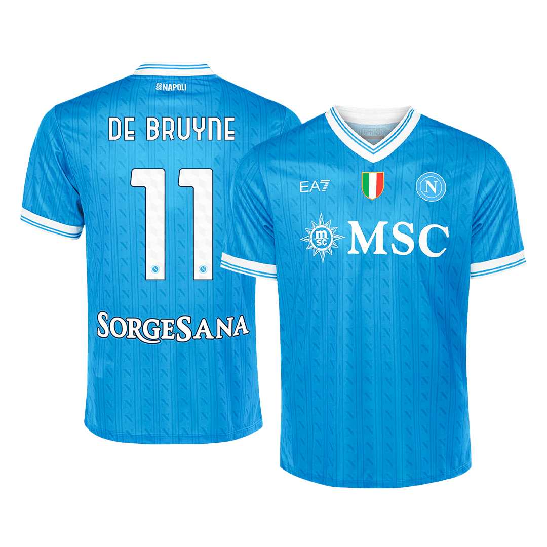 DE BRUYNE #11 Napoli Soccer Jersey Home Custom Shirt 2025/26