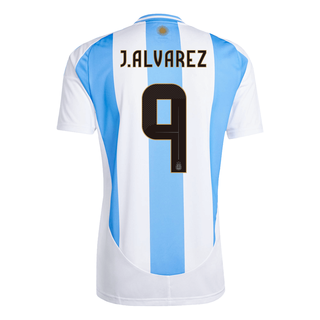 Argentina Jersey Custom J.ALVAREZ #9 Soccer Jersey Home - Image 3