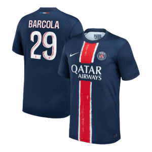 PSG BARCOLA #29 Soccer Jersey Home Custom Shirt