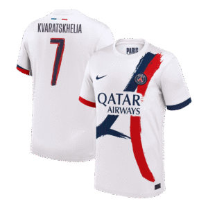 KVARATSKHELIA #7 PSG Soccer Jersey Away 2025/26 Custom Shirt - UCL