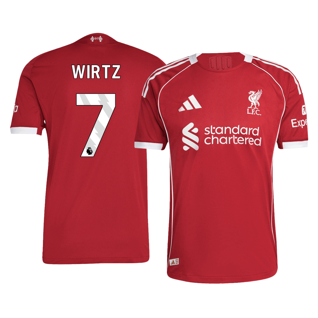 Liverpool WIRTZ #7 Custom Player Version Home Soccer Jersey 2025/26