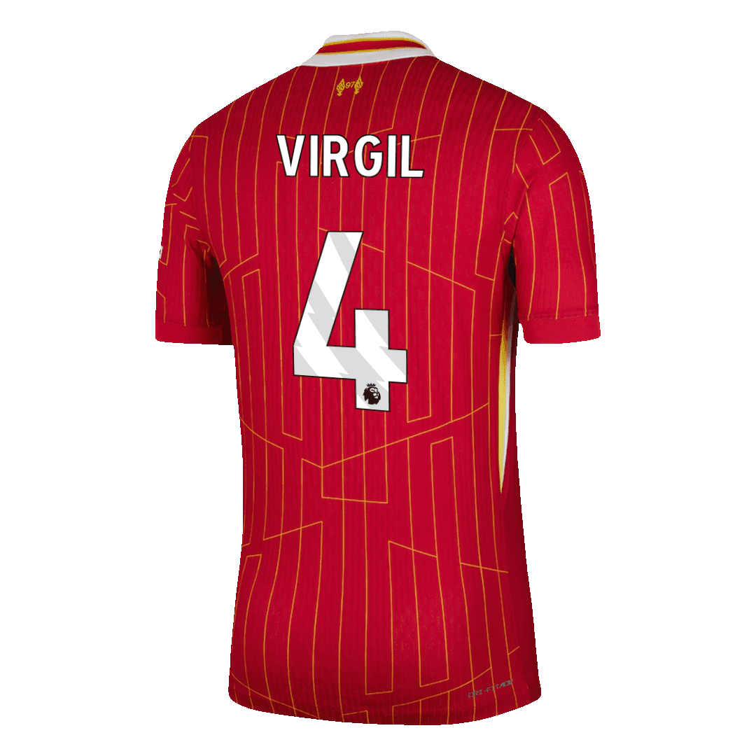 Liverpool VIRGIL #4 Custom Player Version Home Soccer Jersey - Image 3