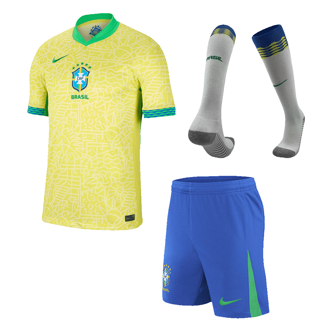 Brazil Home Custom Full Soccer Kit