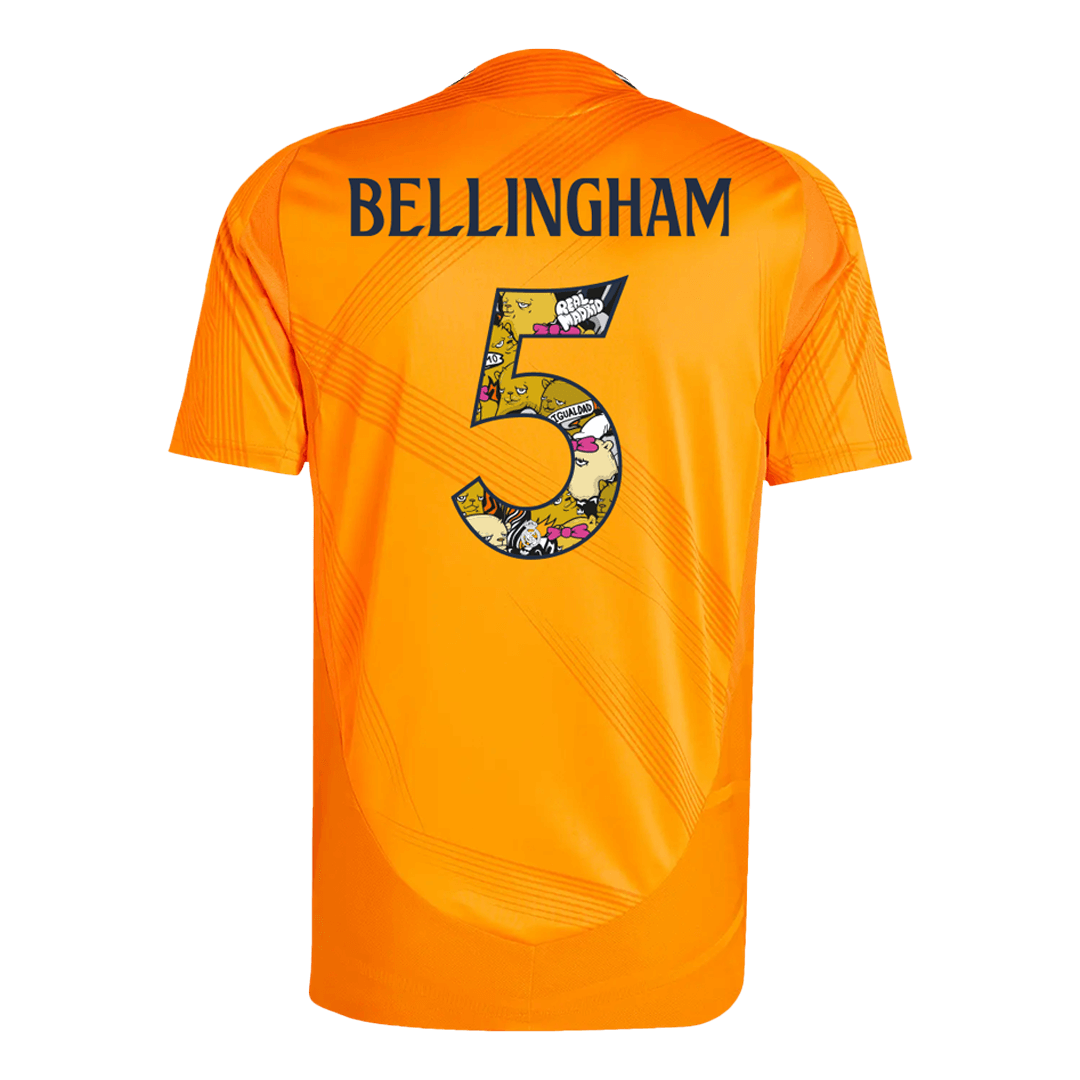 Real Madrid BELLINGHAM #5 Away Custom Player Version Soccer Jersey - Bear Champ Font - Image 3