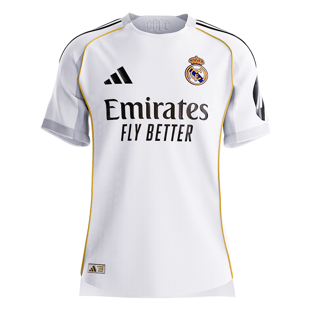 Real Madrid BELLINGHAM #5 Home Custom Player Version Soccer Jersey 2025/26 - Image 3