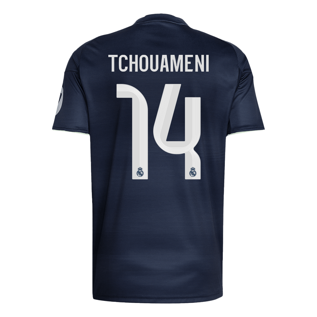 TCHOUAMENI #14 Real Madrid Soccer Jersey Away Custom Shirt 2025/26 - Image 3