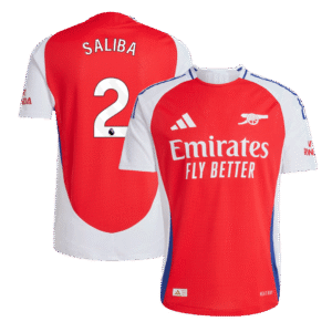Arsenal SALIBA #2 Home Custom Player Version Soccer Jersey