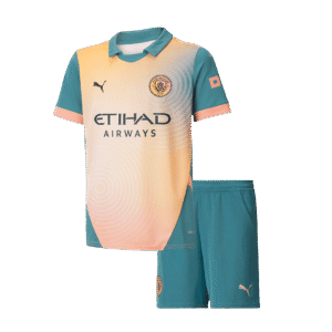 Kids Manchester City Custom Fourth Away 'Definitely City' Soccer Kits UCL